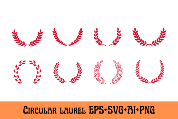 Download Circular Laurel Foliate Vector Icon - Foliate Collection